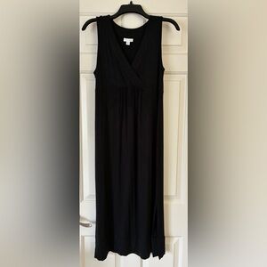 J. Jill Black Sleeveless V-Neck Maxi Dress